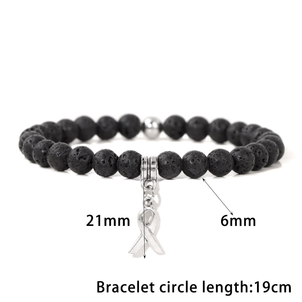 Olivenorma Ribbon Charm Natural Gemstone Beaded Lucky Bracelet - image 7