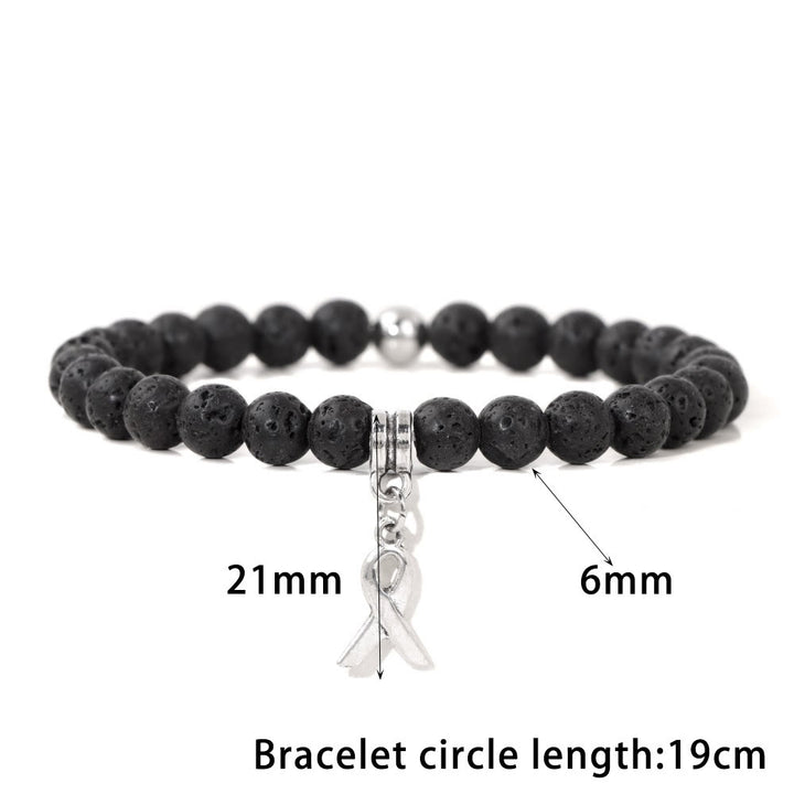 Olivenorma Ribbon Charm Natural Gemstone Beaded Lucky Bracelet - image 7