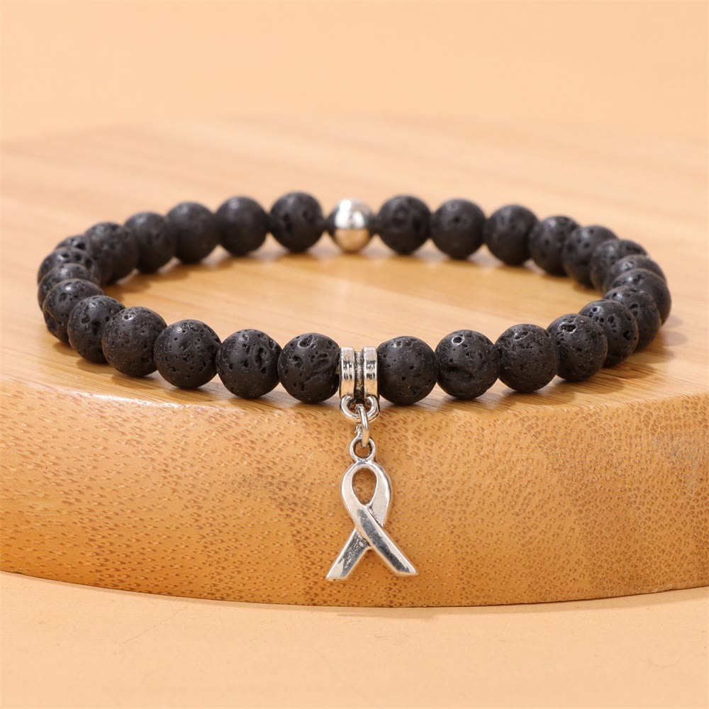 Olivenorma Ribbon Charm Natural Gemstone Beaded Lucky Bracelet - image 6
