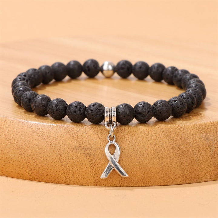 Olivenorma Ribbon Charm Natural Gemstone Beaded Lucky Bracelet - image 6