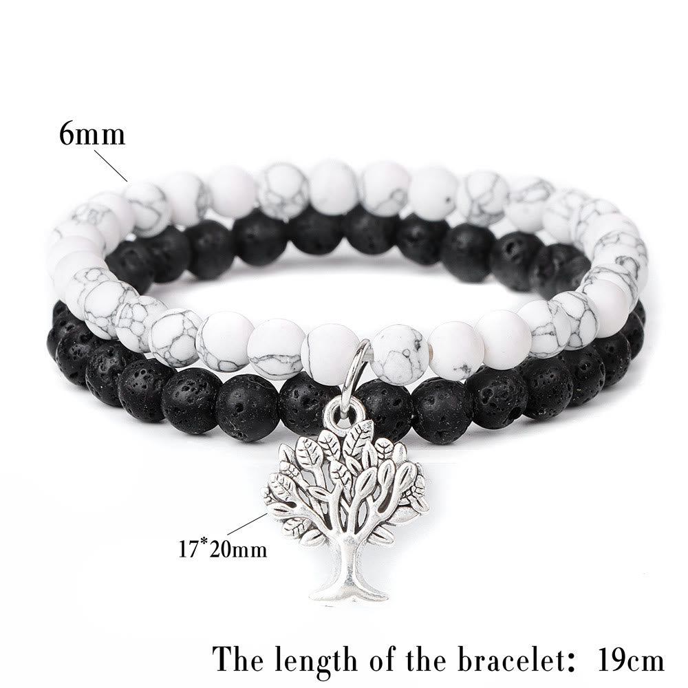 Olivenorma Tree of Life Gemstone Double Layer Bracelet - image 2