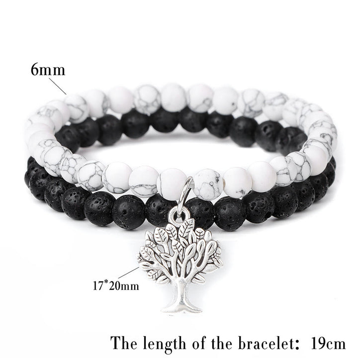 Olivenorma Tree of Life Gemstone Double Layer Bracelet - image 2