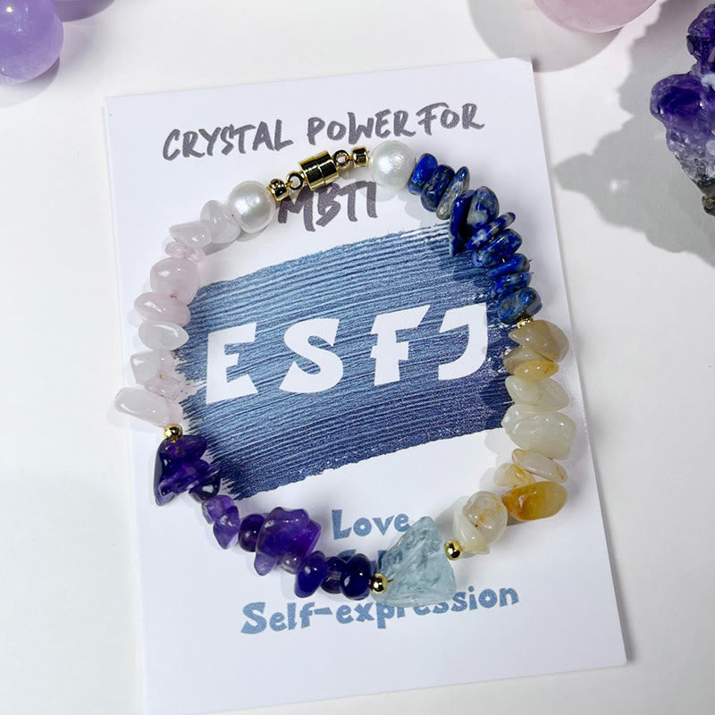 Olivenorma Natural Crystal MBTI Gem Personality Bracelet - ESFJ - image 9
