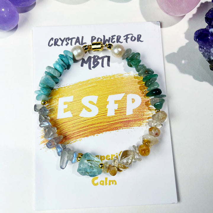Olivenorma Natural Crystal MBTI Gem Personality Bracelet - ESFP - image 0