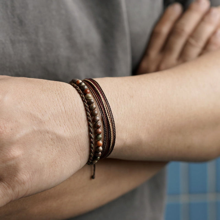 Olivenorma Natural Beads Cotton Rope Braided Bracelet - image 5