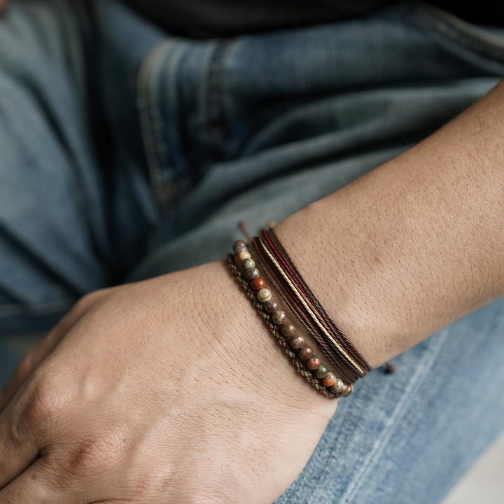 Olivenorma Natural Beads Cotton Rope Braided Bracelet - image 4