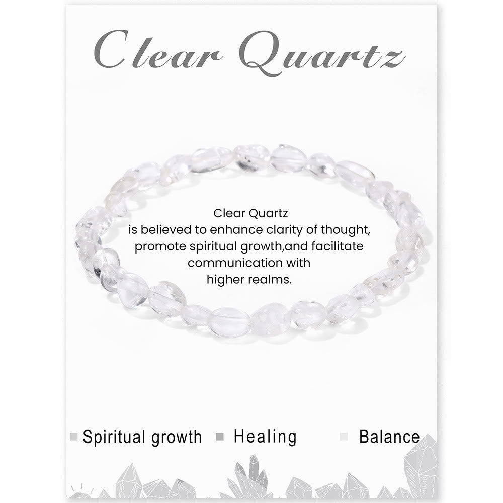 Olivenorma Irregular Gemstone Adjustable Healing Bracelet - Clear Quartz - image 28