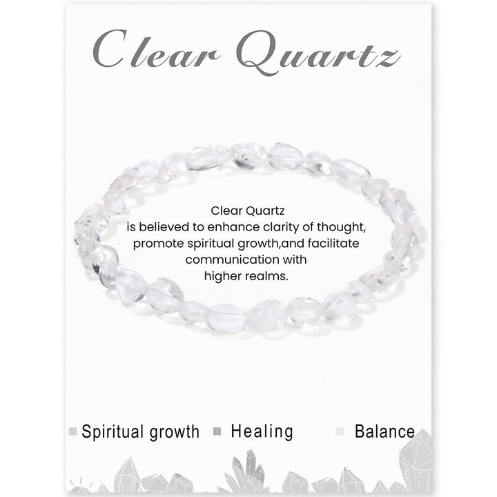 Olivenorma Irregular Gemstone Adjustable Healing Bracelet - Clear Quartz - image 28