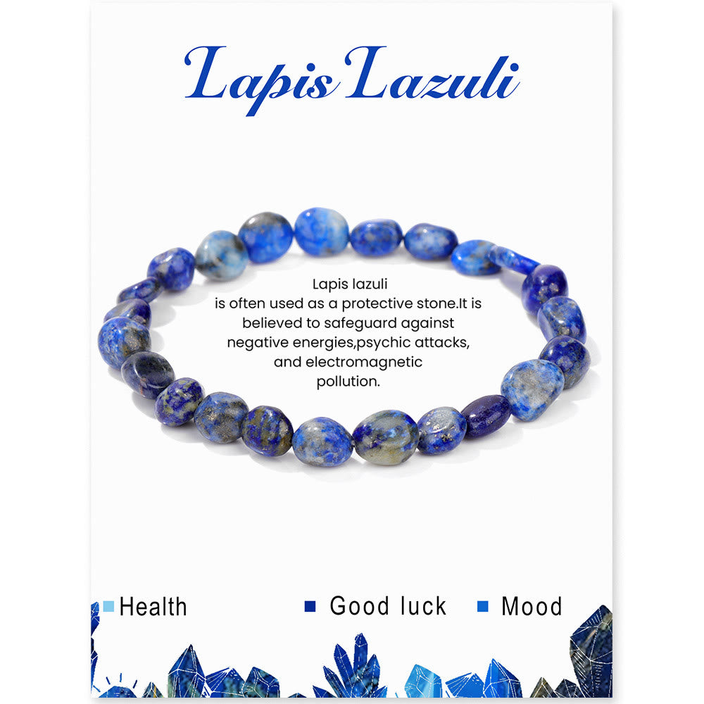 Olivenorma Irregular Gemstone Adjustable Healing Bracelet - Lapis Lazuli - image 6
