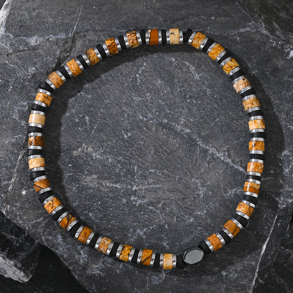 Olivenorma Column Shaped Natural Bronzite Beaded Bracelet - image 2