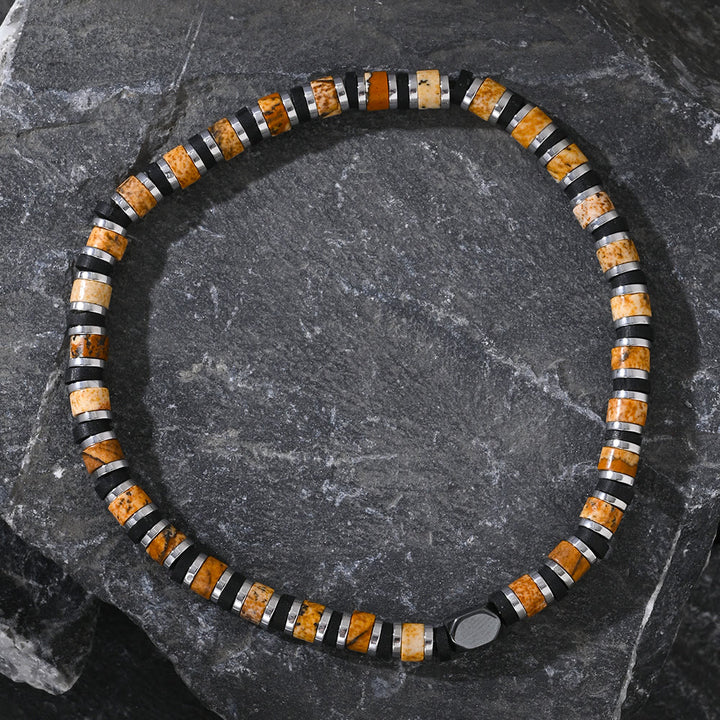 Olivenorma Column Shaped Natural Bronzite Beaded Bracelet - image 2