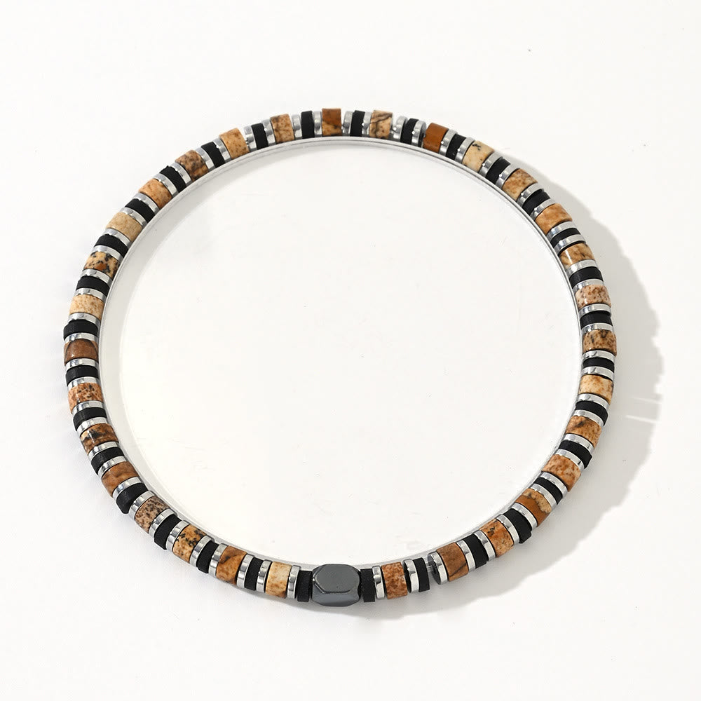 Olivenorma Column Shaped Natural Bronzite Beaded Bracelet - image 4