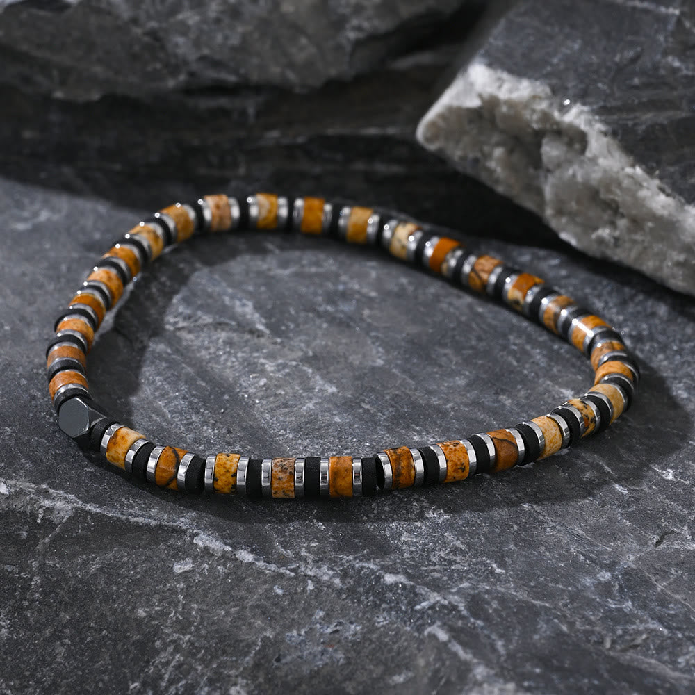 Olivenorma Column Shaped Natural Bronzite Beaded Bracelet - image 1