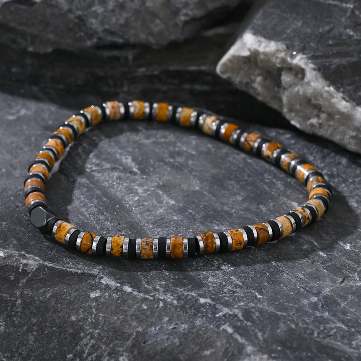 Olivenorma Column Shaped Natural Bronzite Beaded Bracelet - image 1