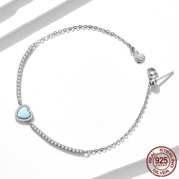 Olivenorma Heart Shaped Charm Necklace Bracelet Jewelry Set - image 7