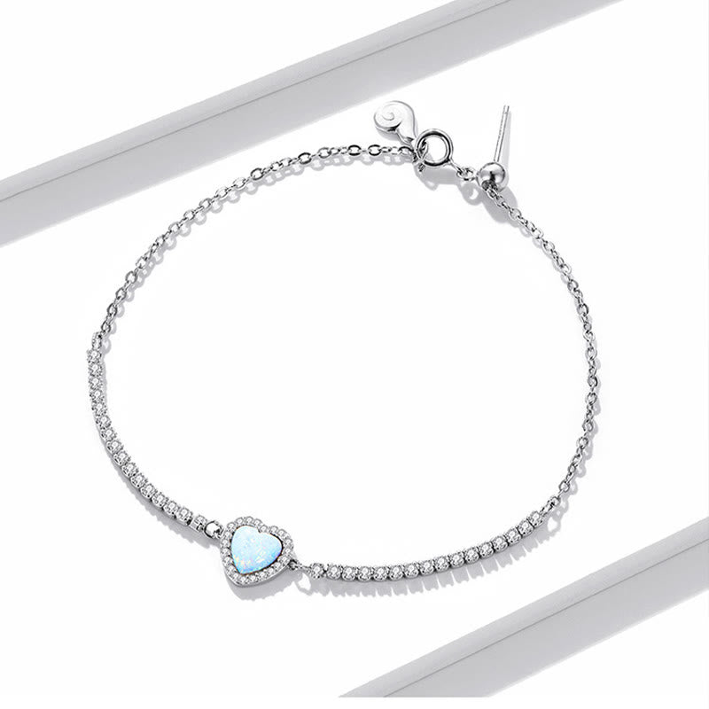 Olivenorma Heart Shaped Charm Necklace Bracelet Jewelry Set - image 6