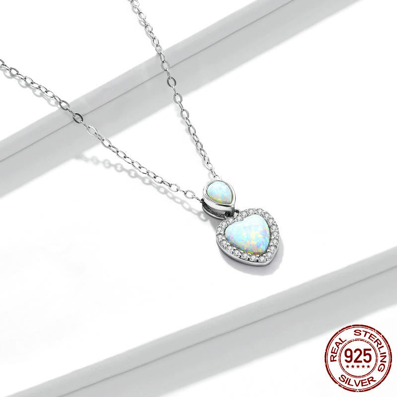 Olivenorma Heart Shaped Charm Necklace Bracelet Jewelry Set - image 4