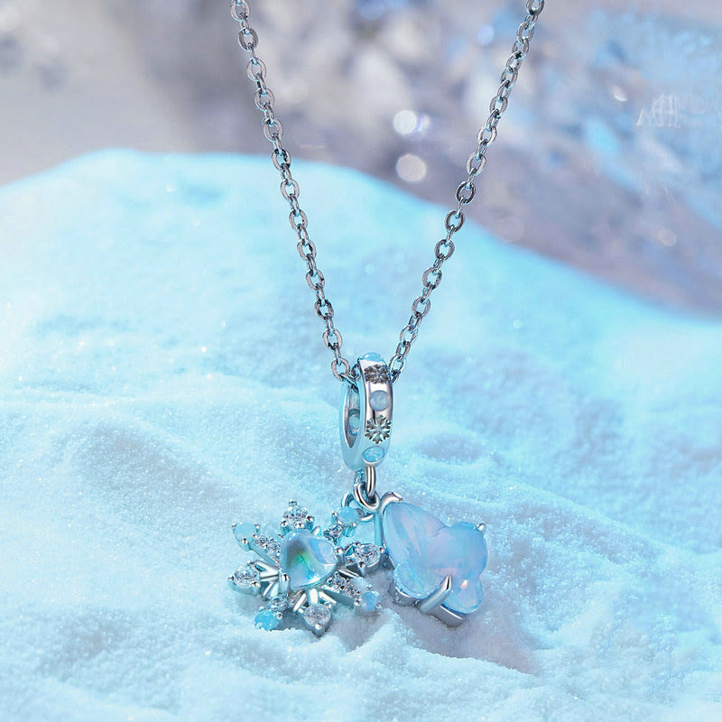 Olivenorma Snowflake Butterfly Opal S925 Silver Choker Necklace - image 2