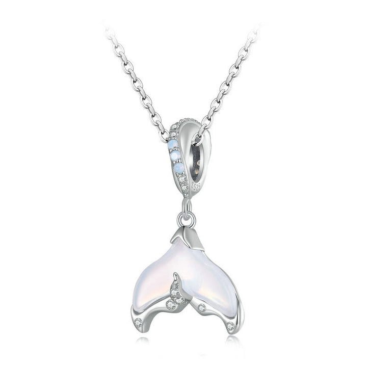 Olivenorma Fish Tail Opal S925 Silver Necklace - Opal - image 0