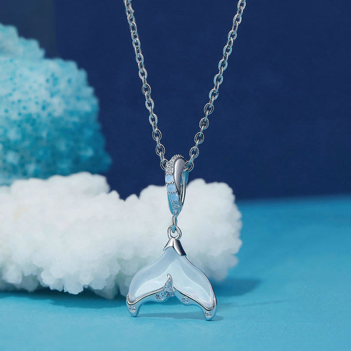 Olivenorma Fish Tail Opal S925 Silver Necklace - image 2