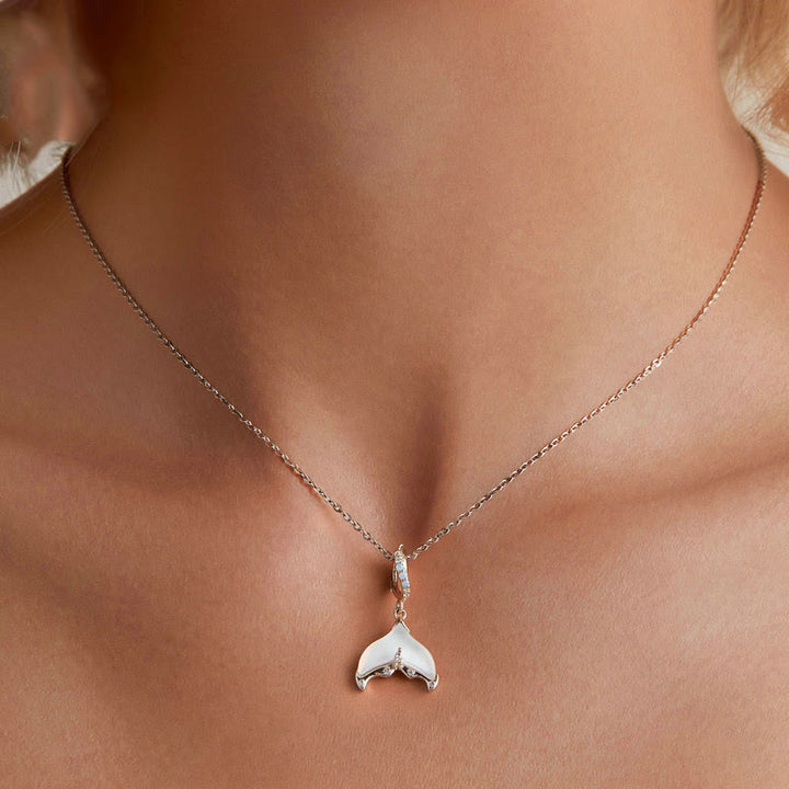 Olivenorma Fish Tail Opal S925 Silver Necklace - image 1