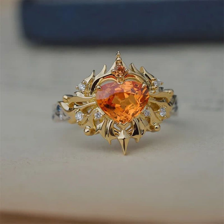 FREE Today: "Hot and Warm" - Heart Citrine Ring - image 1