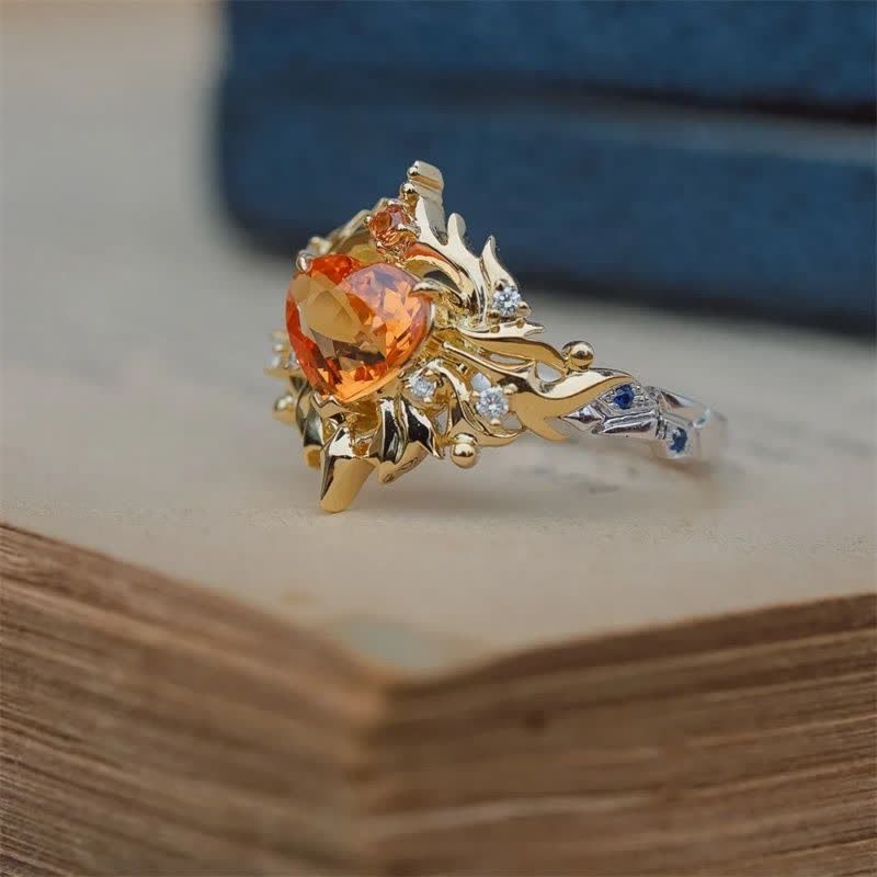 FREE Today: "Hot and Warm" - Heart Citrine Ring - image 2