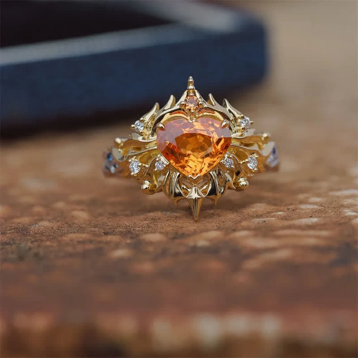 FREE Today: "Hot and Warm" - Heart Citrine Ring - image 3
