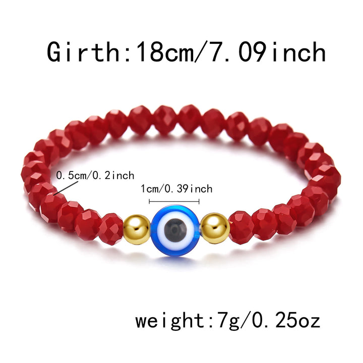 Olivenorma Natural Black Onyx Evil Eye Beaded Bracelet - Red Coral & Evil Eye - image 9