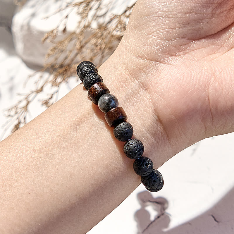 Olivenorma Lava Stone Tiger Eye Beaded Bracelet - image 1