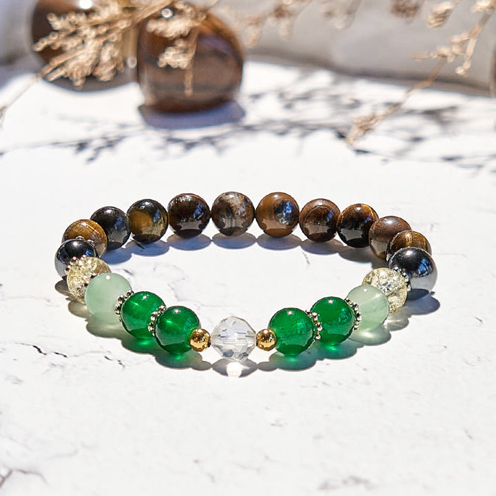 Olivenorma Hematite Tiger Eye Peridot Beaded Bracelet - image 3