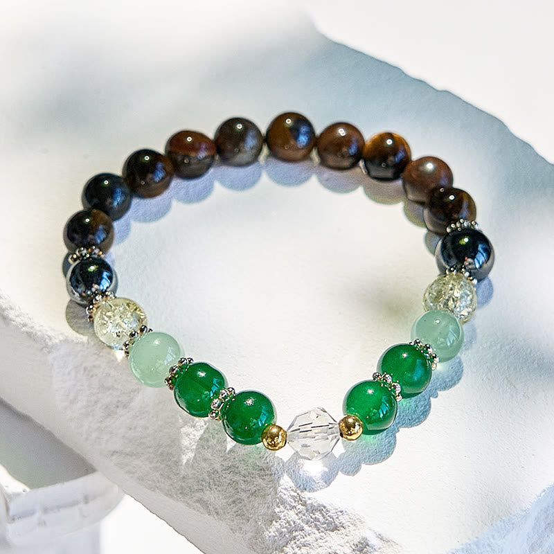 Olivenorma Hematite Tiger Eye Peridot Beaded Bracelet - image 4