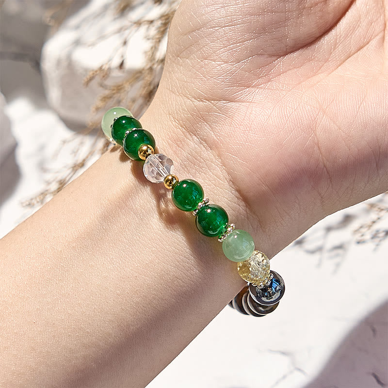 Olivenorma Hematite Tiger Eye Peridot Beaded Bracelet - image 1
