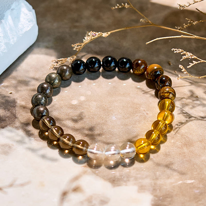 Olivenorma Tiger Eye Citrine Smoky Quartz Beaded Bracelet - image 3
