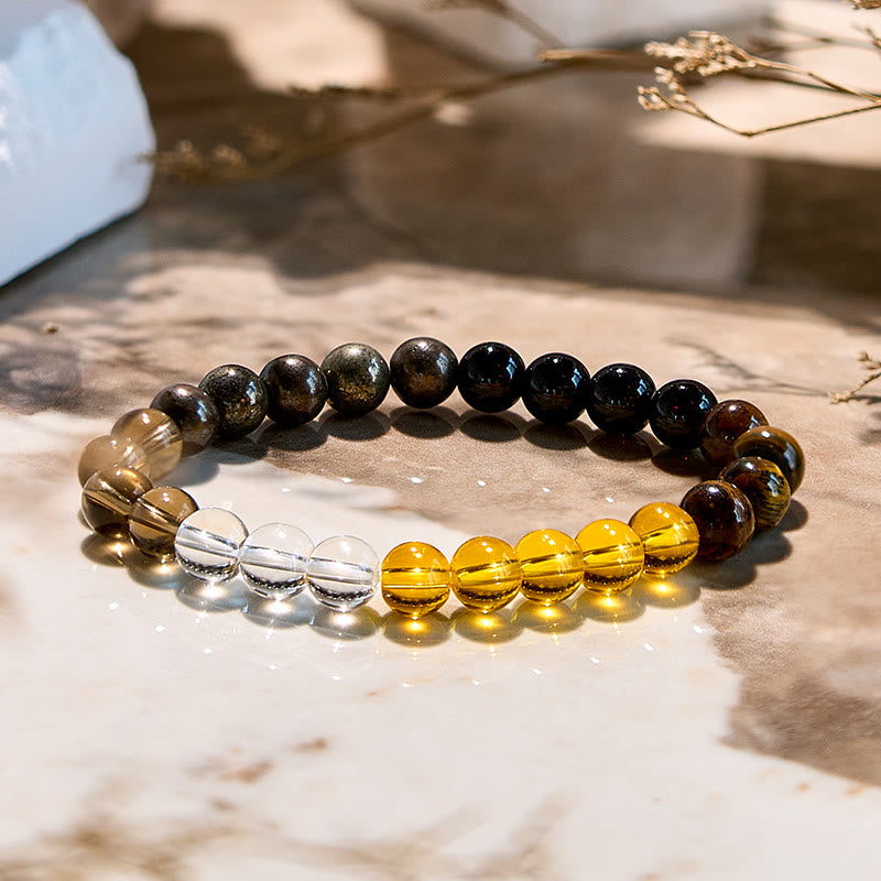 Olivenorma Tiger Eye Citrine Smoky Quartz Beaded Bracelet - image 2