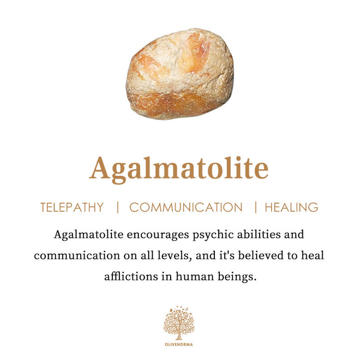 Olivenorma Natural Agalmatolite Aquamarine Beaded Bracelet - image 5