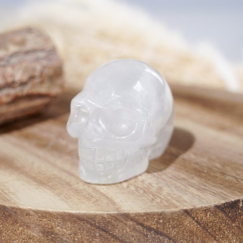 Olivenorma Natural Clear Crystal Gemstone Decoration Crystal Skull - Clear Crystal - image 0