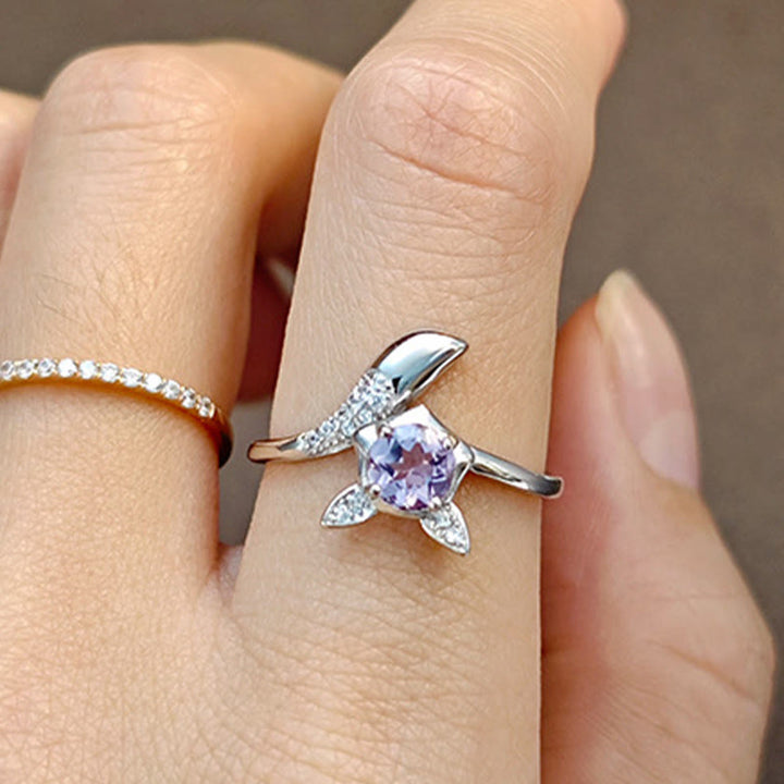 Olivenorma Natural Amethyst Sterling Silver Adjustable Ring - image 1