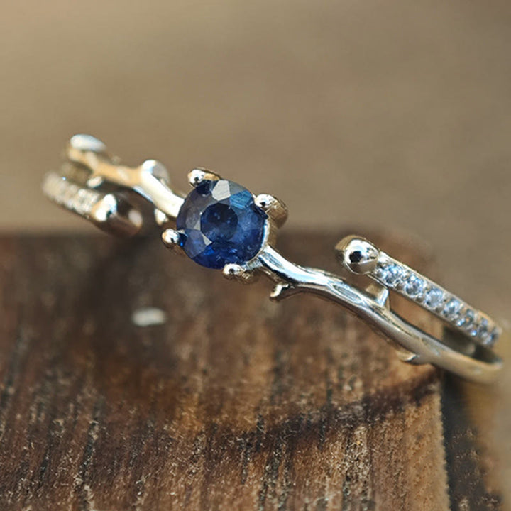 Olivenorma Natural Sapphire Branch Shape Ring - image 3