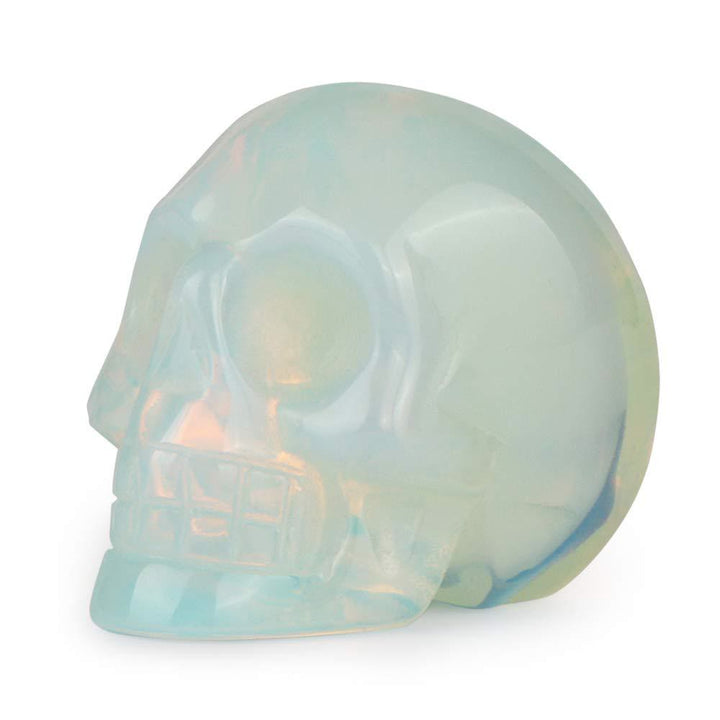 Olivenorma Natural Clear Crystal Gemstone Decoration Crystal Skull - 2inch Opalite - image 7