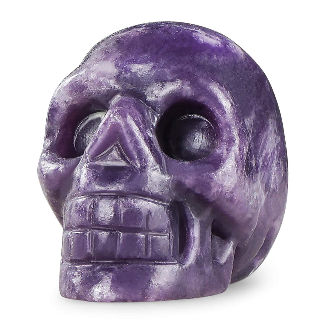 Olivenorma Natural Clear Crystal Gemstone Decoration Crystal Skull - 2inch Charoite - image 17
