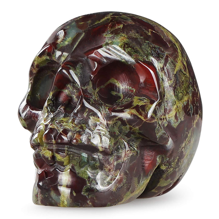 Olivenorma Natural Clear Crystal Gemstone Decoration Crystal Skull - 2inch Dragon Blood Stone - image 12