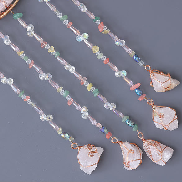 Olivenorma Strawberry Quartz Tree Of Life Wind Chime - image 8