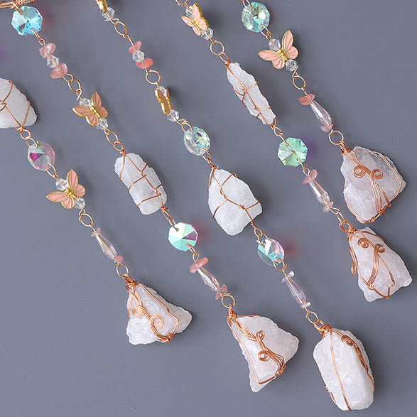 Olivenorma Rose Quartz Tree Of Life Wind Chime - image 7