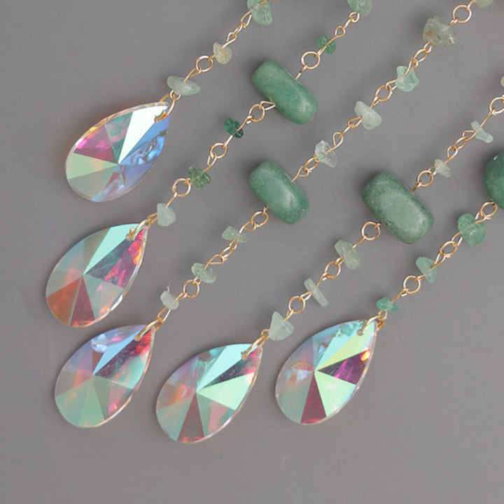 Olivenorma Natural Stone Moon Shape Mori Contact Wind Chime - image 12