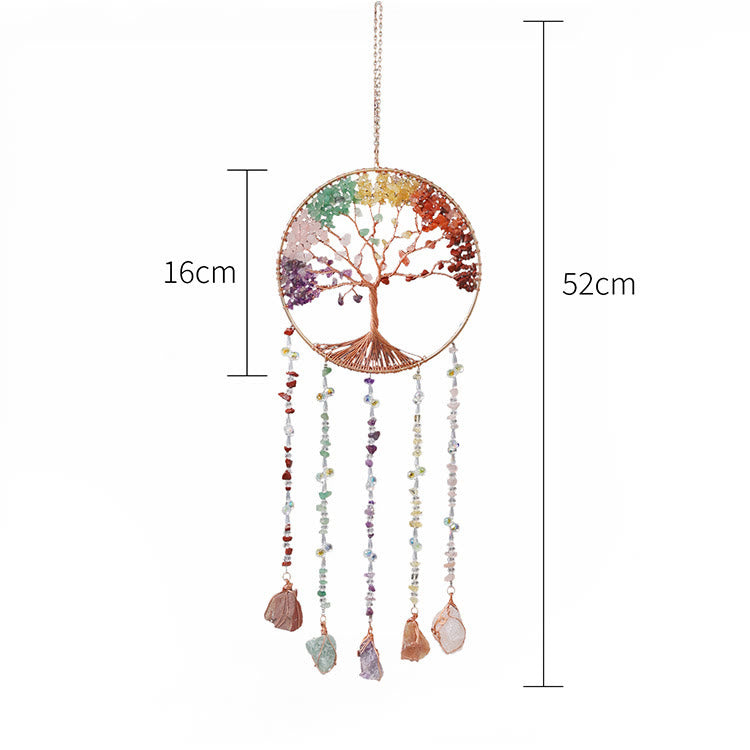 Olivenorma Natural Stone Chakra Tree Of Life Wind Chime - image 12