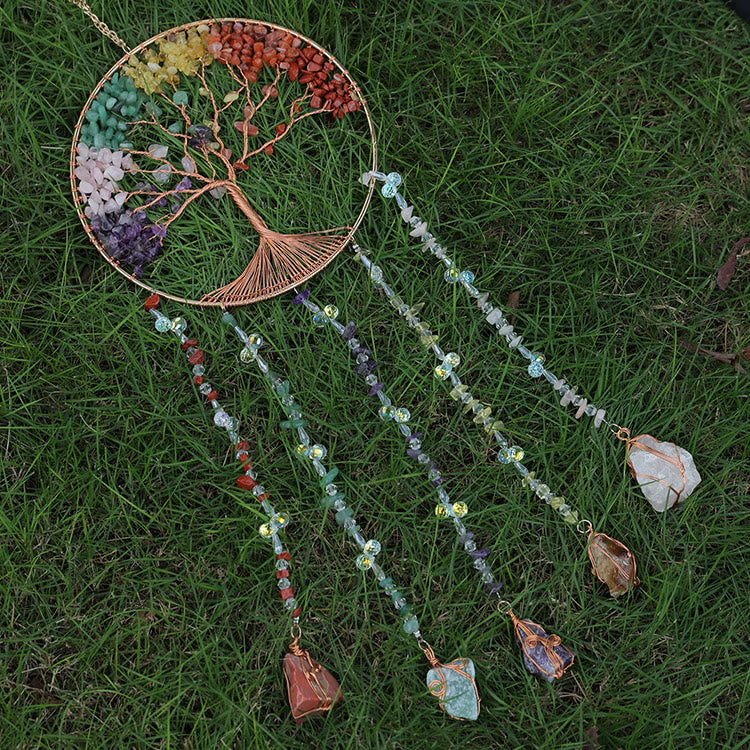 Olivenorma Natural Stone Chakra Tree Of Life Wind Chime - image 9