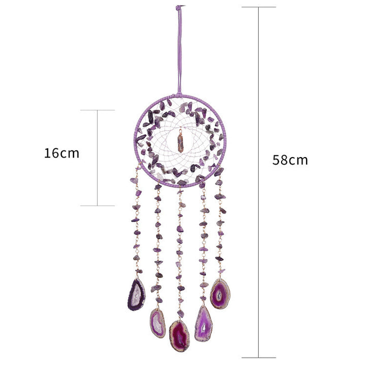 Olivenorma Natural Amethyst Purple Agate Pendant Wind Chime - image 11