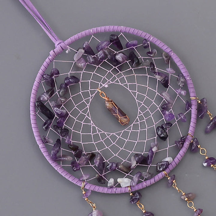 Olivenorma Natural Amethyst Purple Agate Pendant Wind Chime - image 9