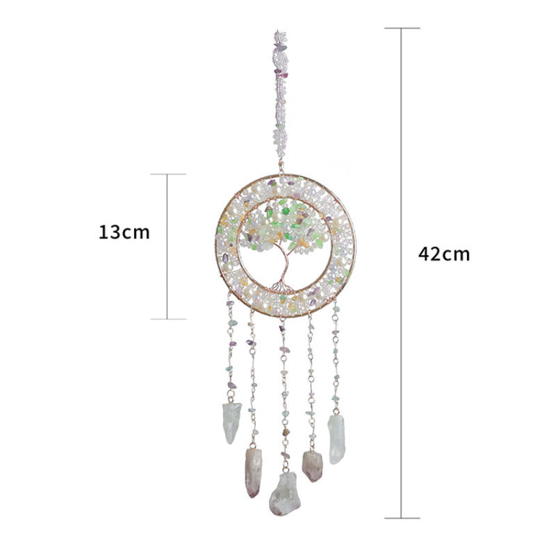 Olivenorma Freshwater Pearl Peridot Tree of Life Wind Chime - image 10